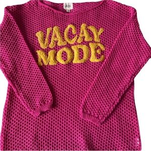 BiBi Pink & Yellow 'Vacay Mode' Coverup